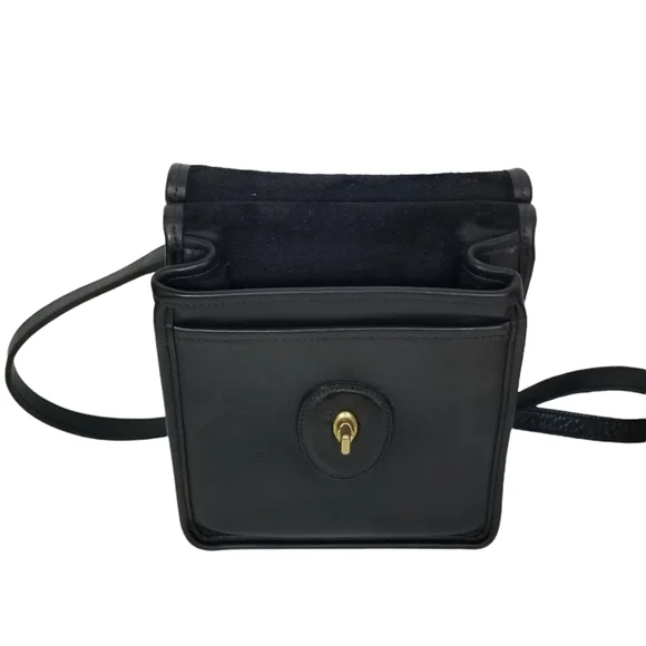 Vintage 1990's Coach Original Black Leather Murphy Shoulder Crossbody Bag #9930